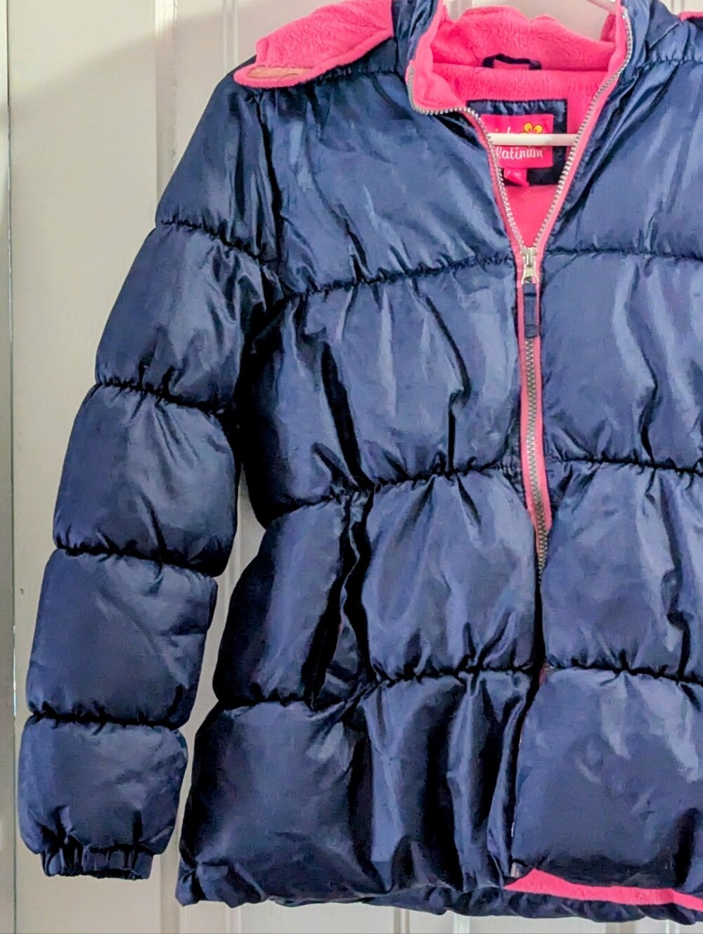 Winter Coat Girls Navy,Pink